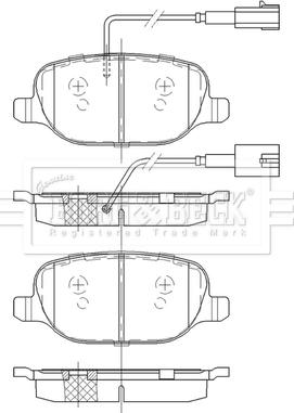 Borg & Beck BBP2554 - Тормозные колодки, дисковые, комплект autosila-amz.com