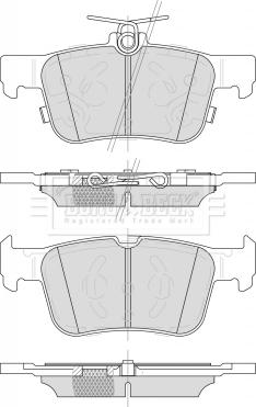 Borg & Beck BBP2509 - Тормозные колодки, дисковые, комплект autosila-amz.com