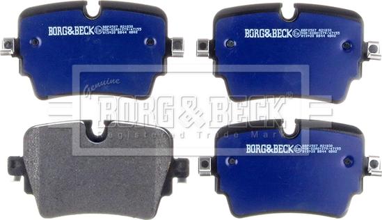 Borg & Beck BBP2507 - Тормозные колодки, дисковые, комплект autosila-amz.com