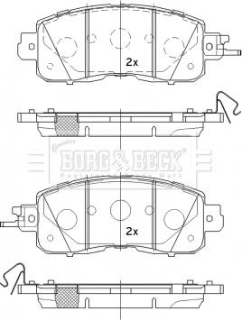Borg & Beck BBP2534 - Тормозные колодки, дисковые, комплект autosila-amz.com