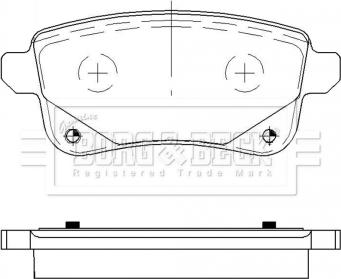 Borg & Beck BBP2538 - Тормозные колодки, дисковые, комплект autosila-amz.com