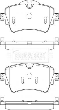 Borg & Beck BBP2526 - Тормозные колодки, дисковые, комплект autosila-amz.com