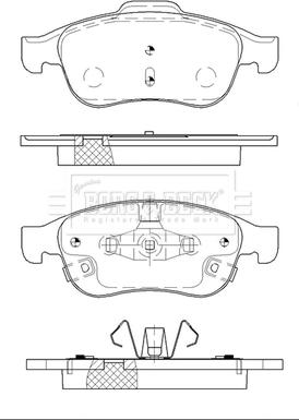 Borg & Beck BBP2520 - Тормозные колодки, дисковые, комплект autosila-amz.com