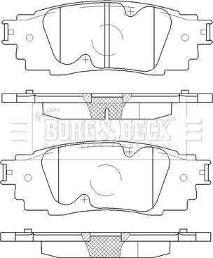 Borg & Beck BBP2575 - Тормозные колодки, дисковые, комплект autosila-amz.com