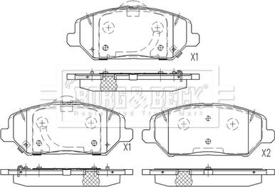 Borg & Beck BBP2640 - Тормозные колодки, дисковые, комплект autosila-amz.com