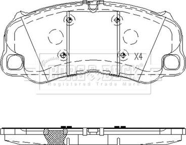 Porsche 992698151F - Тормозные колодки, дисковые, комплект autosila-amz.com