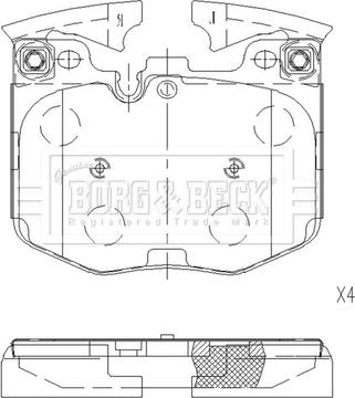 Borg & Beck BBP2659 - Тормозные колодки, дисковые, комплект autosila-amz.com