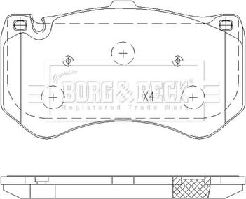 Borg & Beck BBP2650 - Тормозные колодки, дисковые, комплект autosila-amz.com