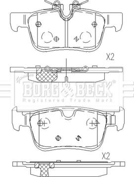 Borg & Beck BBP2657 - Тормозные колодки, дисковые, комплект autosila-amz.com