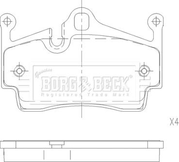 Borg & Beck BBP2666 - Тормозные колодки, дисковые, комплект autosila-amz.com