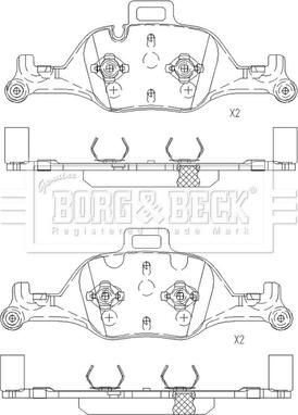 Borg & Beck BBP2668 - Тормозные колодки, дисковые, комплект autosila-amz.com