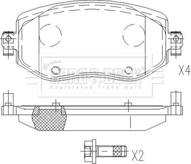 Borg & Beck BBP2663 - Тормозные колодки, дисковые, комплект autosila-amz.com