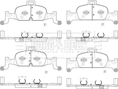 Borg & Beck BBP2602 - Тормозные колодки, дисковые, комплект autosila-amz.com