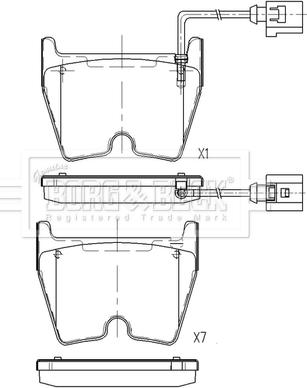 Borg & Beck BBP2617 - Тормозные колодки, дисковые, комплект autosila-amz.com