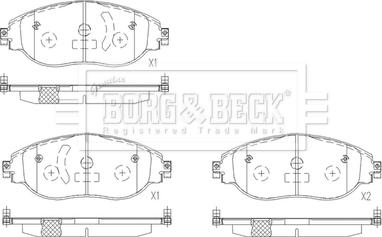 Borg & Beck BBP2689 - Автозапчасть/Колодки тормозные дисковые передние комплект autosila-amz.com