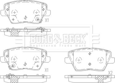 Borg & Beck BBP2680 - Тормозные колодки, дисковые, комплект autosila-amz.com