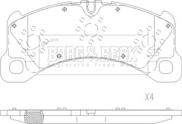 Borg & Beck BBP2682 - Тормозные колодки, дисковые, комплект autosila-amz.com