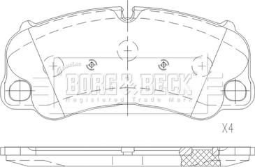 Borg & Beck BBP2639 - Тормозные колодки, дисковые, комплект autosila-amz.com