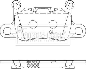 Borg & Beck BBP2636 - Тормозные колодки, дисковые, комплект autosila-amz.com