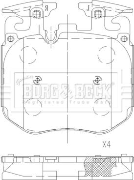 Borg & Beck BBP2630 - Тормозные колодки, дисковые, комплект autosila-amz.com