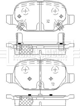 Borg & Beck BBP2620 - Тормозные колодки, дисковые, комплект autosila-amz.com