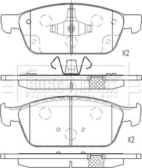 Borg & Beck BBP2628 - Автозапчасть/Колодки тормозные дисковые комплект autosila-amz.com