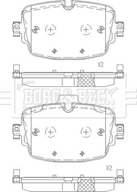 Borg & Beck BBP2674 - Тормозные колодки, дисковые, комплект autosila-amz.com