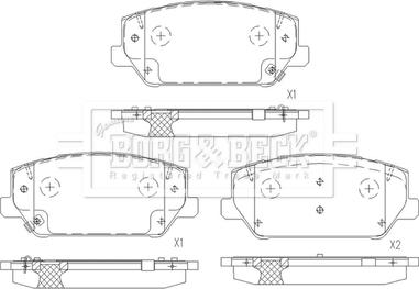 Borg & Beck BBP2675 - Тормозные колодки, дисковые, комплект autosila-amz.com