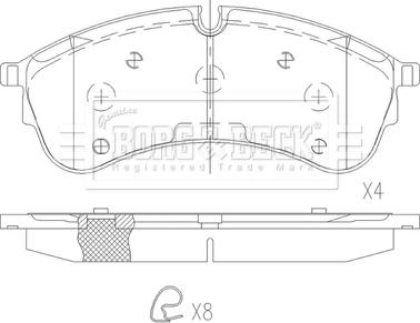 Borg & Beck BBP2677 - Тормозные колодки, дисковые, комплект autosila-amz.com