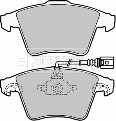 Borg & Beck BBP2005 - Тормозные колодки, дисковые, комплект autosila-amz.com