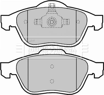 Borg & Beck BBP2016 - Тормозные колодки, дисковые, комплект autosila-amz.com