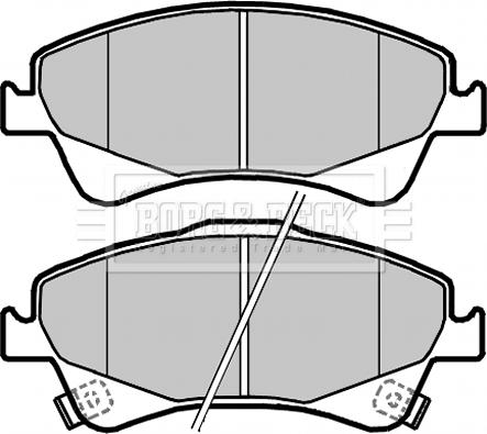 Borg & Beck BBP2080 - Тормозные колодки, дисковые, комплект autosila-amz.com