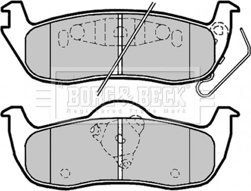 Borg & Beck BBP2039 - Тормозные колодки, дисковые, комплект autosila-amz.com