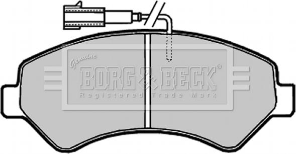 Borg & Beck BBP2020 - Тормозные колодки, дисковые, комплект autosila-amz.com