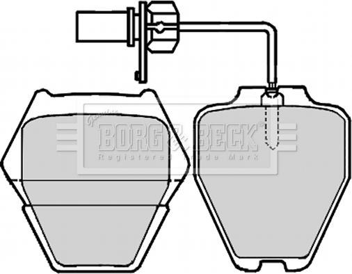 Borg & Beck BBP2199 - Тормозные колодки, дисковые, комплект autosila-amz.com