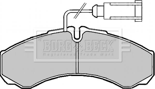 Borg & Beck BBP2190 - Тормозные колодки, дисковые, комплект autosila-amz.com