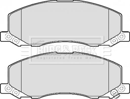 Borg & Beck BBP2106 - Тормозные колодки, дисковые, комплект autosila-amz.com