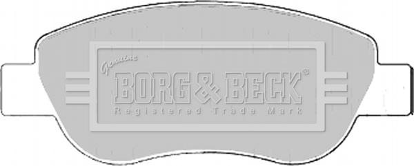Borg & Beck BBP2186 - Тормозные колодки, дисковые, комплект autosila-amz.com