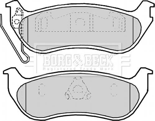 Borg & Beck BBP2174 - Тормозные колодки, дисковые, комплект autosila-amz.com