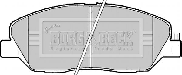 Borg & Beck BBP2176 - Тормозные колодки, дисковые, комплект autosila-amz.com