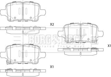 Borg & Beck BBP2896 - Тормозные колодки, дисковые, комплект autosila-amz.com