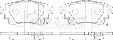 Borg & Beck BBP2851 - Тормозные колодки, дисковые, комплект autosila-amz.com