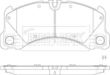 Borg & Beck BBP2866 - Тормозные колодки, дисковые, комплект autosila-amz.com