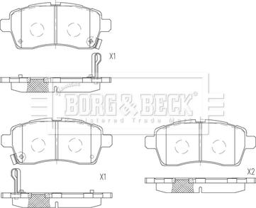 Borg & Beck BBP2809 - Тормозные колодки, дисковые, комплект autosila-amz.com