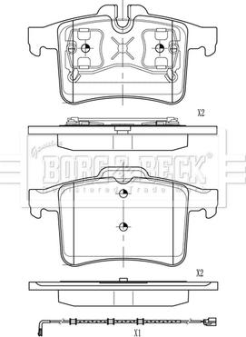 Borg & Beck BBP2831 - Тормозные колодки, дисковые, комплект autosila-amz.com