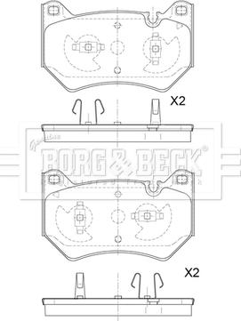 Borg & Beck BBP2876 - Тормозные колодки, дисковые, комплект autosila-amz.com