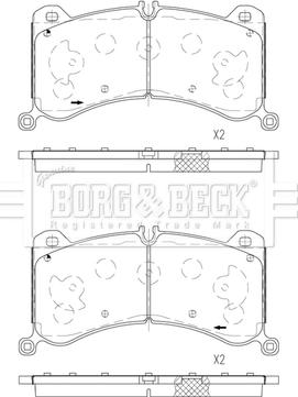 Borg & Beck BBP2877 - Тормозные колодки, дисковые, комплект autosila-amz.com