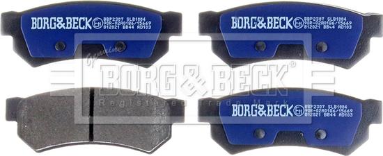 Borg & Beck BBP2307 - Тормозные колодки, дисковые, комплект autosila-amz.com