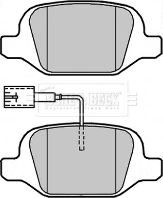Borg & Beck BBP2312 - Тормозные колодки, дисковые, комплект autosila-amz.com