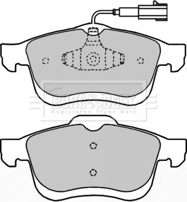 Borg & Beck BBP2250 - Тормозные колодки, дисковые, комплект autosila-amz.com